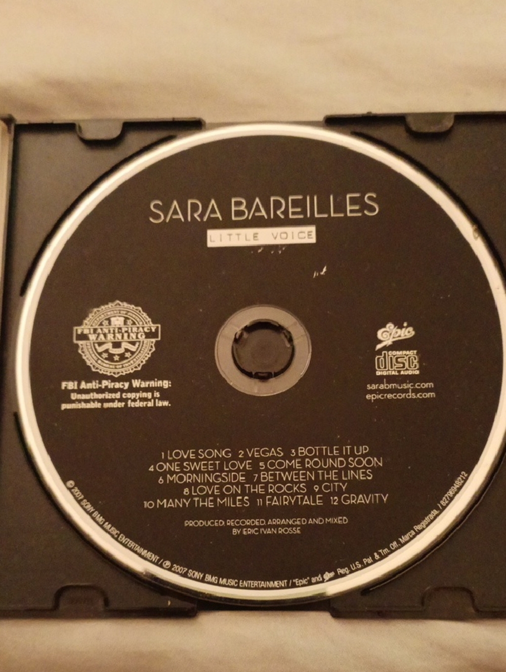 Sara Bareilles "Little Voice" CD - 2007